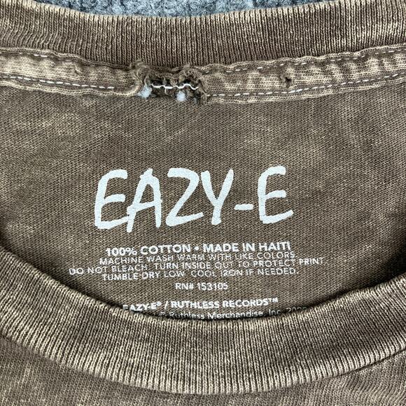 Eazy-E T-Shirt Mens Size 2XL Brown Graphic Rap Vintage Style Hip Hop Tee - Picture 3 of 9